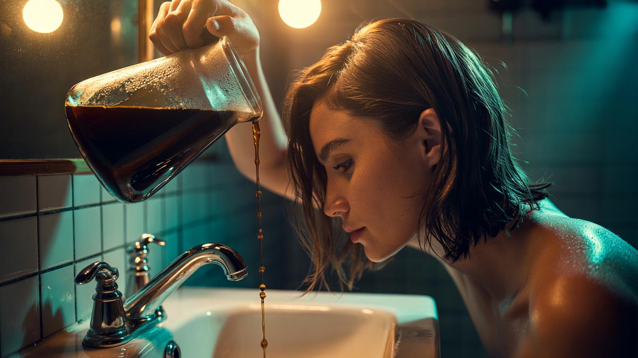 The cold coffee rinse that makes brunette hair glow : how caffeine and pigments add instant richness