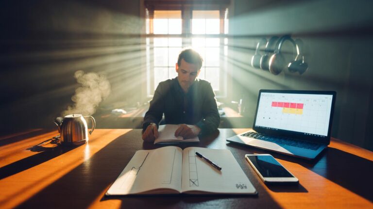 Illustration of the single-question morning ritual “What’s my one thing today?” that kills distraction and focuses everything